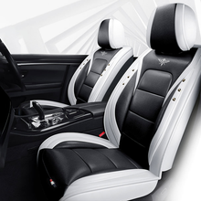 Load image into Gallery viewer, Full Coverage Black Leather Car Seat Cover Street Standard Style, Automotive Vehicle Cushion Universal Fit