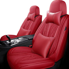 Load image into Gallery viewer, Full Coverage Black Leather Car Seat Cover Mechanical Luxury Style, Automotive Vehicle Cushion Universal Fit