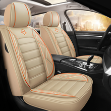 Load image into Gallery viewer, Full Coverage Black Leather Car Seat Cover Sports’ Standard Style, Automotive Vehicle Cushion Universal Fit