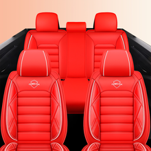 Load image into Gallery viewer, Full Coverage Black Leather Car Seat Cover Sports’ Standard Style, Automotive Vehicle Cushion Universal Fit