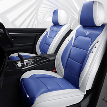 Load image into Gallery viewer, Full Coverage Black Leather Car Seat Cover Street Standard Style, Automotive Vehicle Cushion Universal Fit