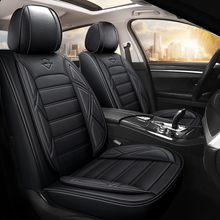 Load image into Gallery viewer, Full Coverage Black Leather Car Seat Cover Sports’ Standard Style, Automotive Vehicle Cushion Universal Fit