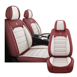 Full Coverage Black Leather Car Seat Cover Sports’ Standard Style, Automotive Vehicle Cushion Universal Fit