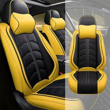 Load image into Gallery viewer, Full Coverage Black Leather Car Seat Cover Light Luxury Style, Automotive Vehicle Cushion Universal Fit