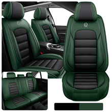 Load image into Gallery viewer, Full Coverage Black Leather Car Seat Cover Classical Standard Style, Automotive Vehicle Cushion Universal Fit