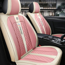 Load image into Gallery viewer, Full Coverage Black Leather Car Seat Cover Street Standard Style, Automotive Vehicle Cushion Universal Fit