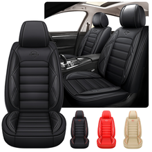 Load image into Gallery viewer, Full Coverage Black Leather Car Seat Cover Sports’ Standard Style, Automotive Vehicle Cushion Universal Fit