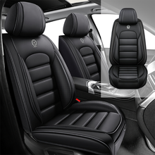 Load image into Gallery viewer, Full Coverage Black Leather Car Seat Cover Classical Standard Style, Automotive Vehicle Cushion Universal Fit
