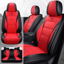 Load image into Gallery viewer, Full Coverage Black Leather Car Seat Cover Street Standard Style, Automotive Vehicle Cushion Universal Fit